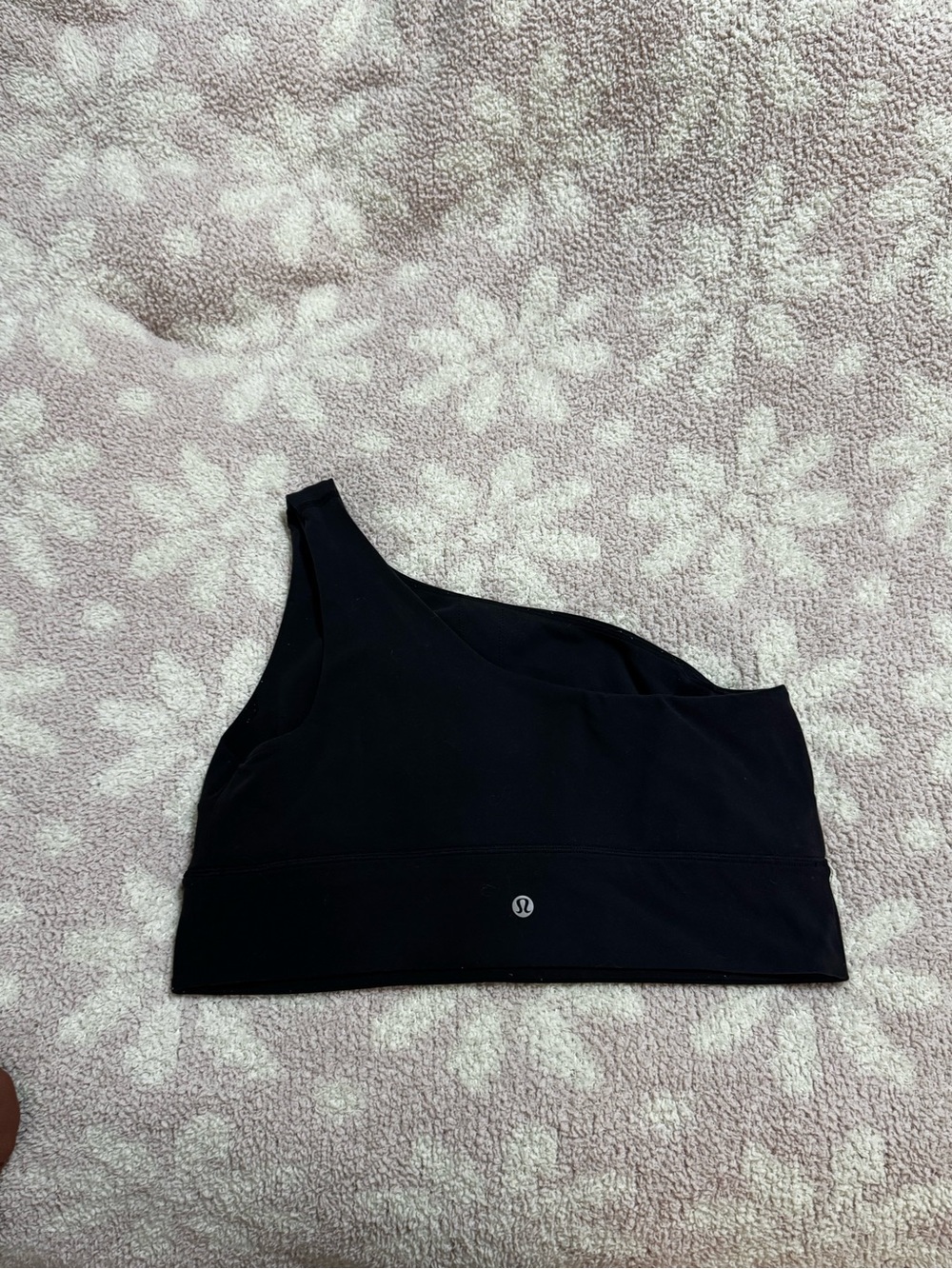 lululemon athletica Black Asymmetrical One-Shoulder  Top